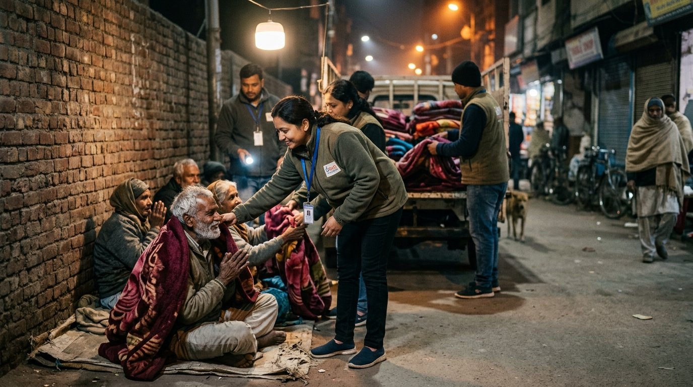 Winter Blanket & Ration Kit Distribution Drive
